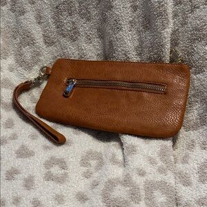 Brown Wristlet Clutch
